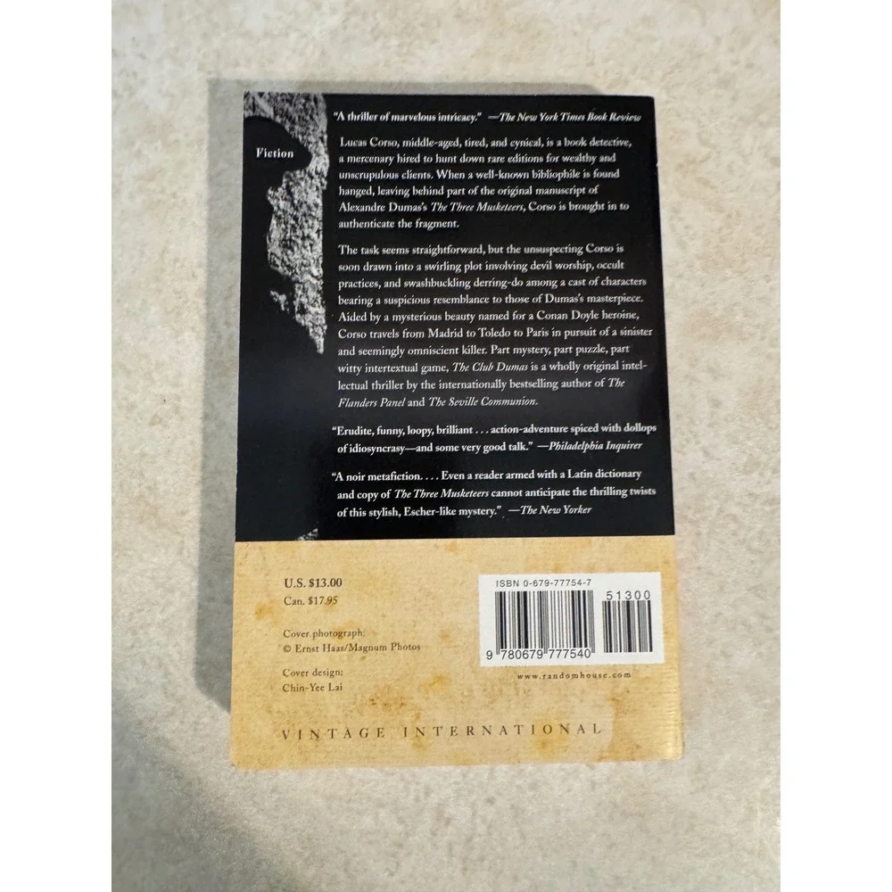 The Club Dumas Arturo Perez-Reverte Ninth Gate Vintage International Paperback